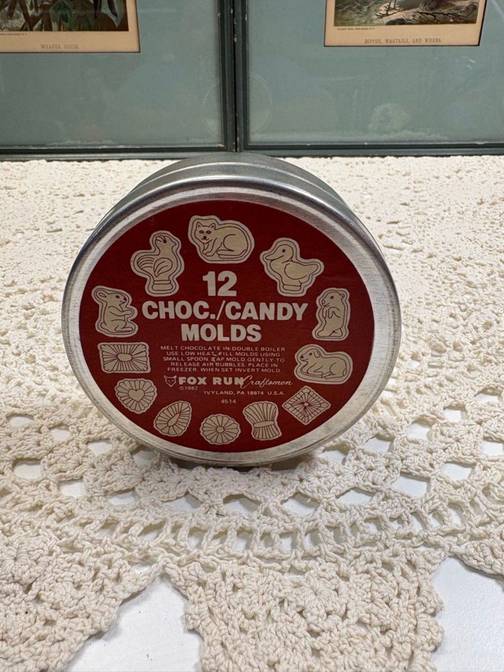 Fox Run Red Chocolate/Candy Molds - 12 Piece Tin Set
